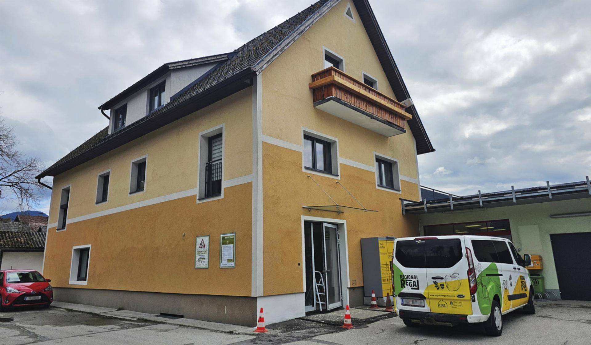 In Weißenbach bei Liezen entsteht am Dorfplatz ein neuer Nahversorger. - Das Bild wird blockiert. – Möglicherweise durch einen aktiven Adblocker.