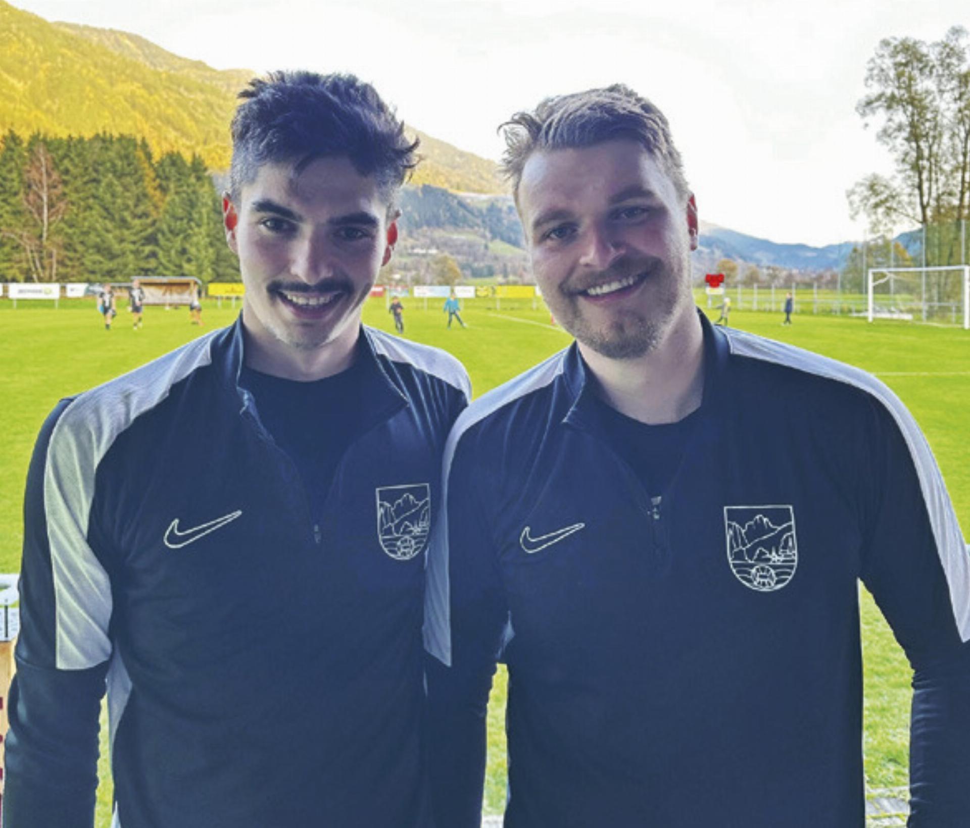 Bernd Oppliger und Andreas Jürgen Berger (von links) erzielten die Tore des FC Gaishorn beim 2:2-Unentschieden gegen den FC Landl.