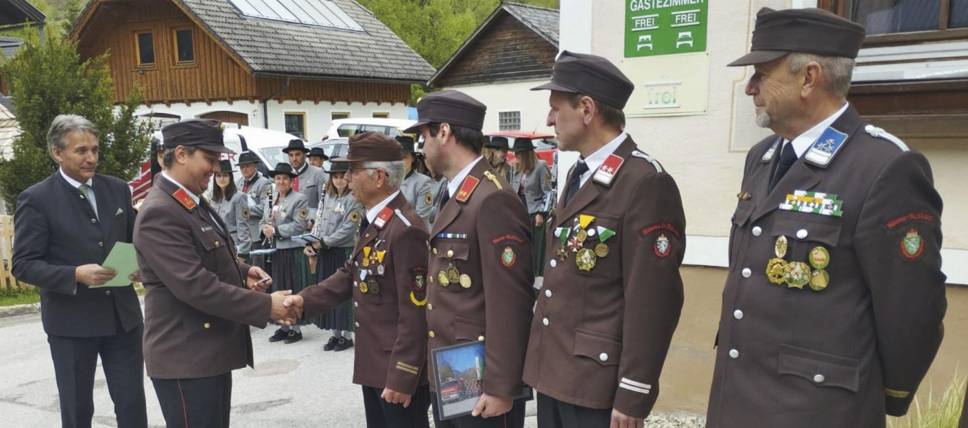 Im Zuge der Florianifeier gab es Ehrungen für verdiente Mitglieder.