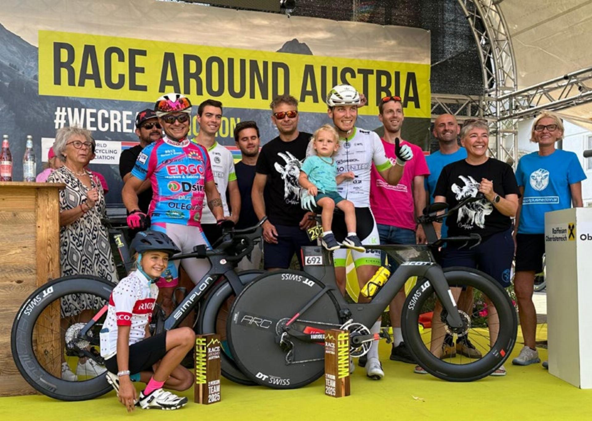 Markus Brandl und Lukas Kaufmann mit ihrem Betreuerteam. Foto: Brandl