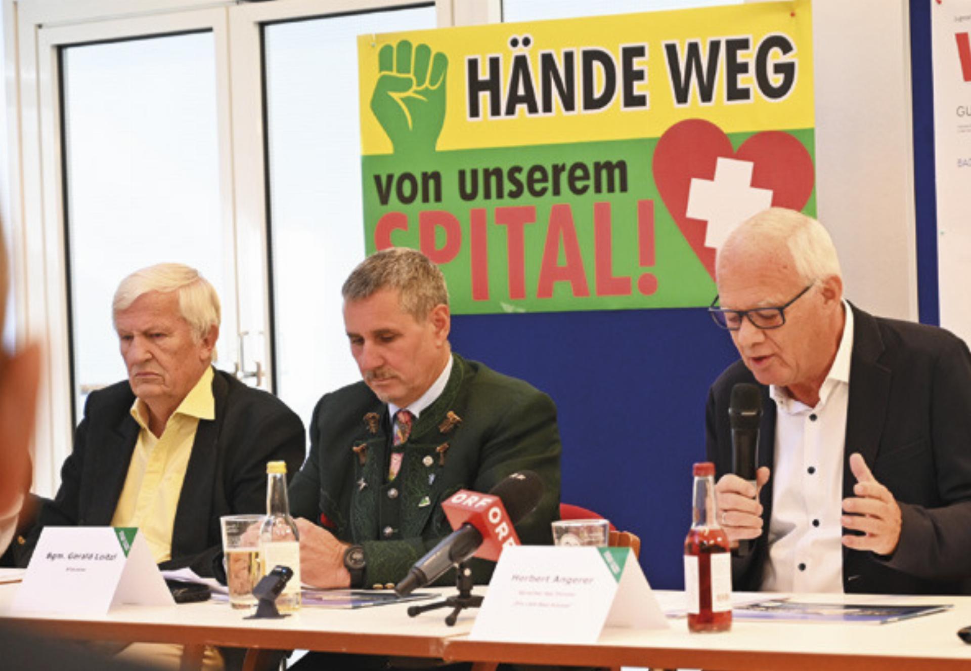 Das Forum „Pro LKH Bad Aussee“ lud zur Pressekonferenz, wo man neue Ideen präsentierte und scharfe Kritik übte. Foto: Florian Seiberl