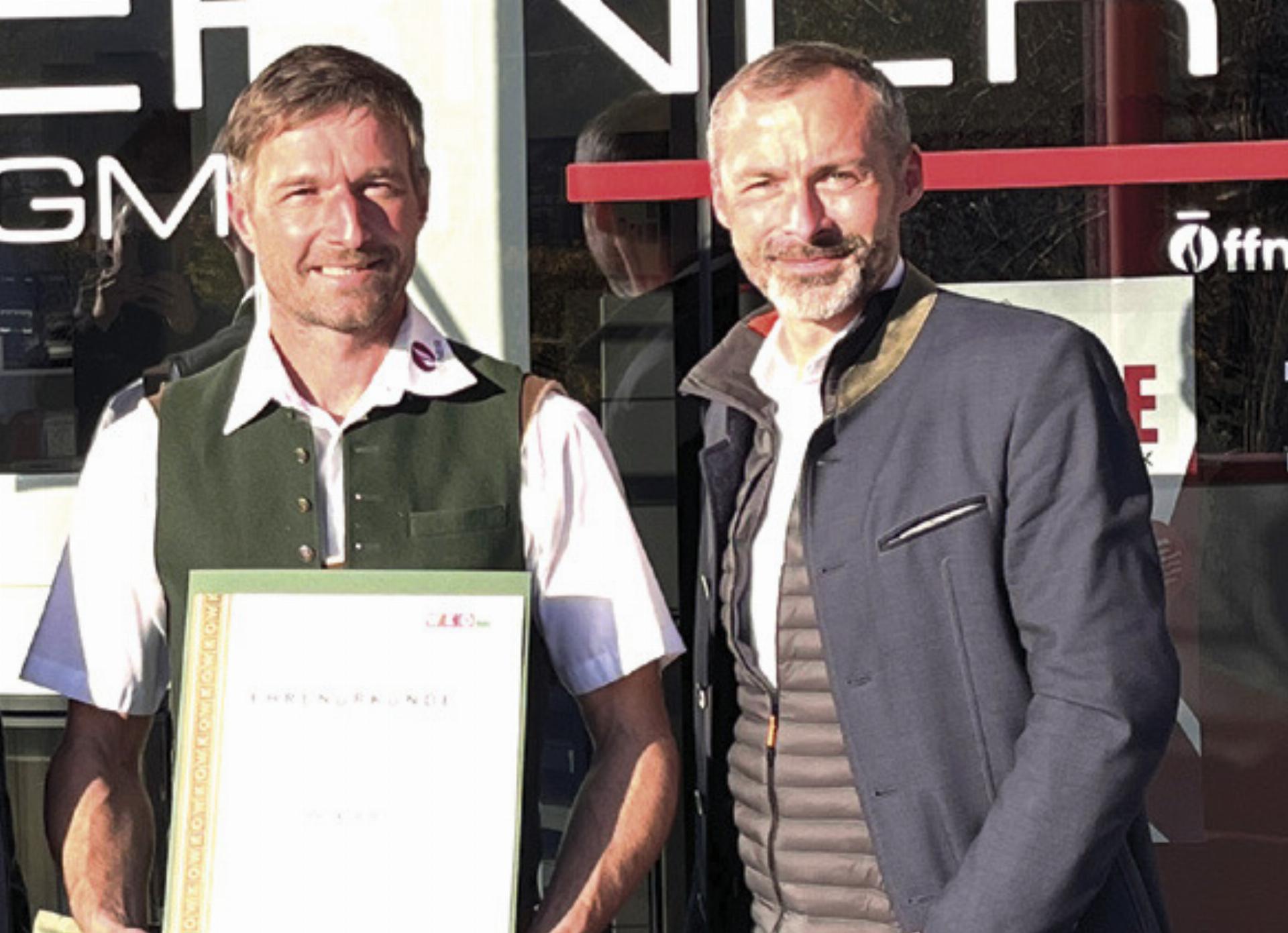 Christian Taferner und Bgm. Christian Haider (v.l.). Foto: WK - Das Bild wird blockiert. – Möglicherweise durch einen aktiven Adblocker.