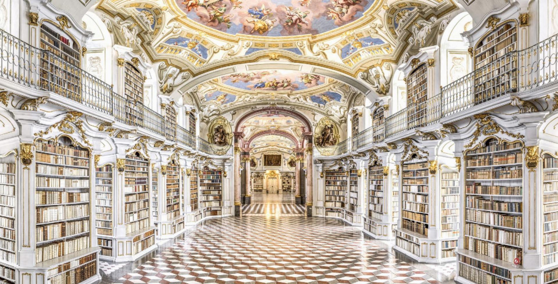 Barockes Gesamtkunstwerk: Die 1776 vollendete Stiftsbibliothek Admont ist nicht nur die größte Klosterbibliothek der Welt, sondern auch ein architektonisches Meisterwerk des europäischen Spätbarocks. Foto: Stefan Leitner