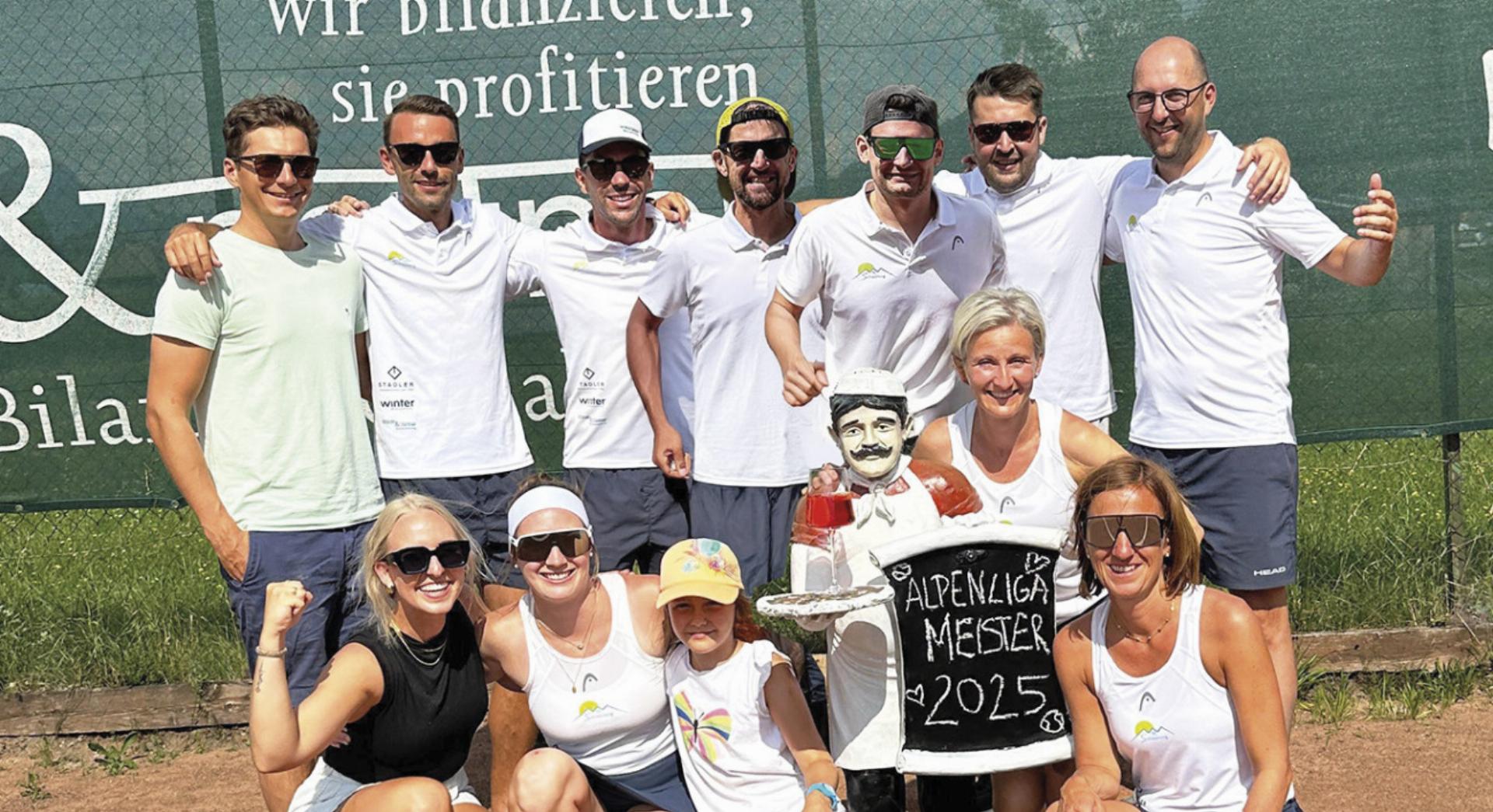 In seiner zweiten Saison kürte sich der TC Schladming zum Meister in der Alpenliga. Foto: o.K.