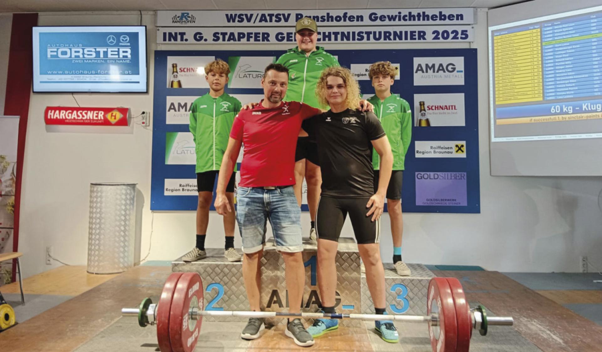 Zeigten vollen Einsatz in Ranshofen: Die Nachwuchs-Gewichtheber des AK Union Öblarn.

Foto: o. K.