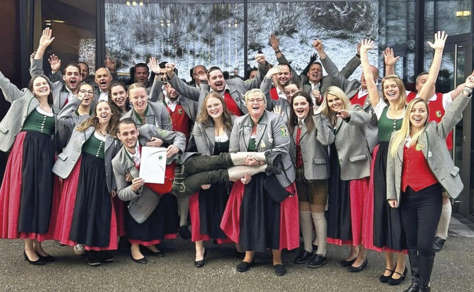 Jubel beim Musikverein Lassing: Die Kapelle holte sich die Tagesbestwertung.

Foto: o.K.