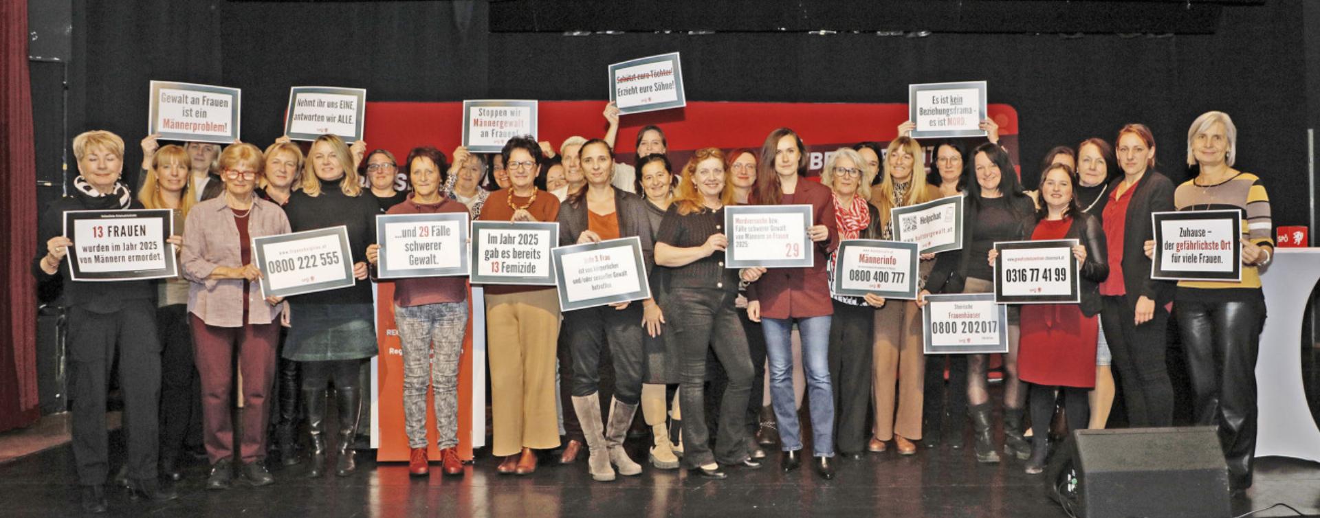 Die SPÖ-Frauen unterstützen die Gewaltschutzkampagne „Orange the world“. Foto: o.K.