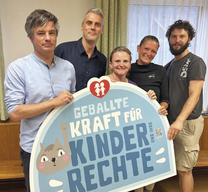 Wolfgang Moitzi, Christian Goriupp, Dagmar Neureiter, Verena Novak und Andreas Gößler (von li.) wollen geballte Kraft für Kinderrechte einsetzen. Foto: o.K.