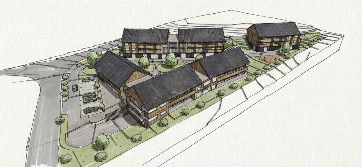 Startschuss für „Gut Leben und Wohnen im Alter“ bündelt Wohnungen, ein Primärversorgungszentrum, ein Tageszentrum für Senioren und einen Gastrobetrieb an einem Standort. 
© Schlömicher