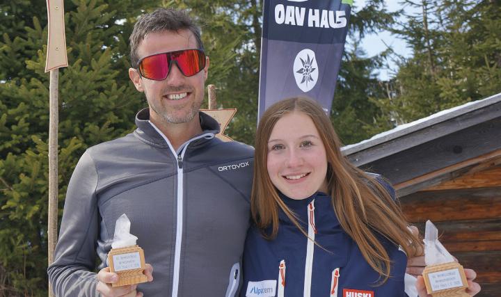 Thomas Gruber und Mara Stiegler haben die Vereinsmeisterschaften des ÖAV Haus gewonnen. Foto: ÖAV