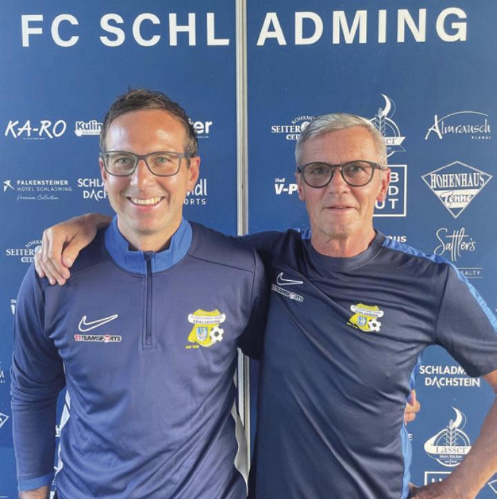 Schladming-Trainer Michael Aigner (links) und Co Raimund Kopf starten mit ihrer Mannschaft am kommenden Montag mit dem ersten gemeinsamen Training in die Frühjahrssaison. Foto: FCS