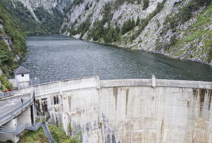 Der Salza-Stausee könnte als Unterbecken für ein geplantes Pumpspeicherkraftwerk dienen. Das Wasser daraus würde in ein noch zu errichtendes Oberbecken gepumpt werden. Foto: Ennstaler