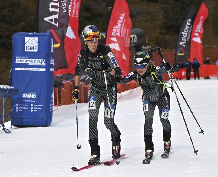 Eingespieltes Team im Mixed: Johanna Hiemer und Paul Verbnjak. 
Foto: Ski Austria/Weigl