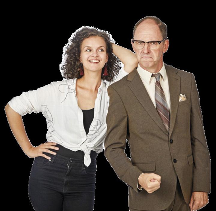 Maria Weichesmüller und Christian Hölbling
lassen die Kunstfigur Helfried in einem ganz anderem Licht erscheinen.
Foto: Martin Rauchenwald