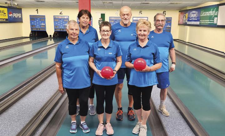 WSV Liezen 2 landete mit dem 5:1-Heimsieg gegen SC Pernegg den zweiten Erfolg in der 2. Breitensportliga. Von links: Pepi Kohlbacher, Angelika Ettlmayr, Sonja Bacher-Walcher, Adolf Bacher, Elisabeth Erhart, Johann Pirzl. Foto: WSV/Kegeln