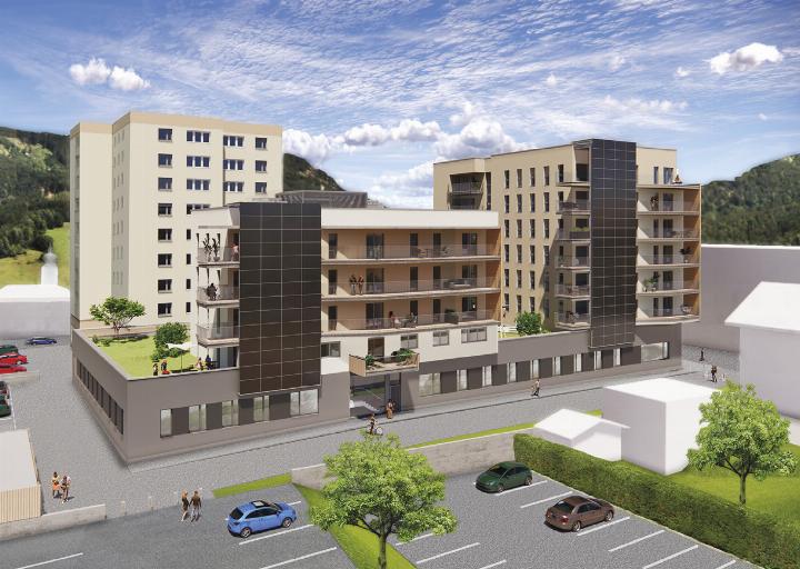 Im Erdgeschoss des Neubaus gegenüber des Einkaufszentrum Arkade wird das Ambulatorium der ÖGK eröffnen.