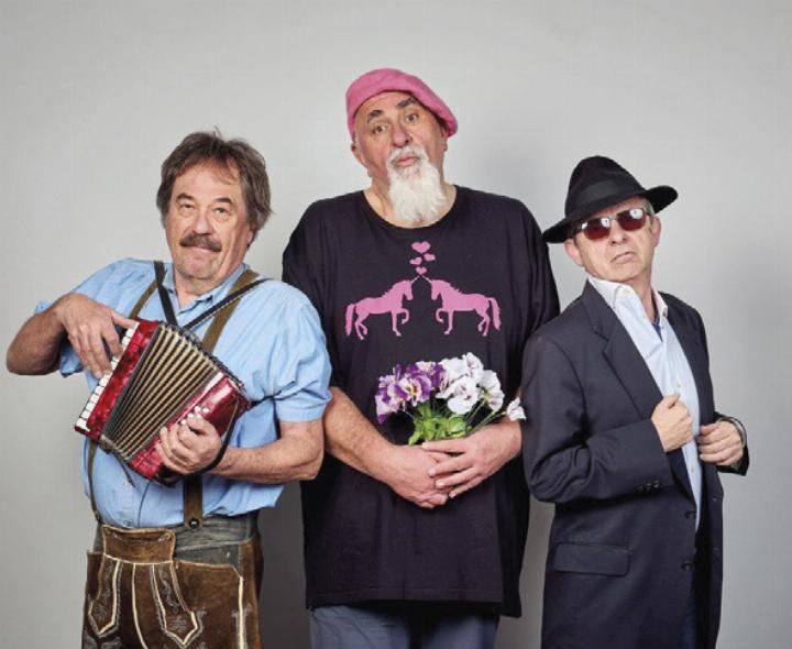 Die Kabarettisten Fritz Messner, Manfred Baumann und Peter Blaikner strapazieren am kommenden Donnerstag die Lachmuskeln im Klang-Film-Theater in Schladming.

Foto: Christian Steili