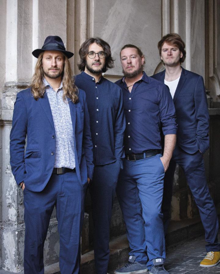 „Huat“ sind: Marco Hutegger (Gesang/Gitarre), Moe Jabu (Bass), Florian Wimmer (Schlagzeug) und Luca Candussi (Mundharmonika, Gitarre). Foto: Anna-Lena Hase