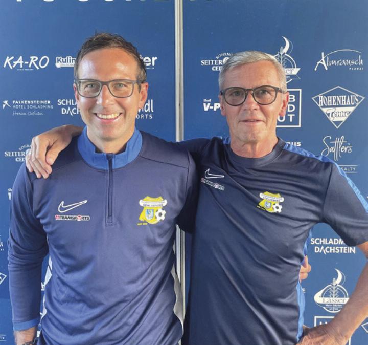 Schladmings Trainerduo Michael Aigner und Raimund Kopf gehen zuversichtlich in die Frühjahrsaison der Landesliga.