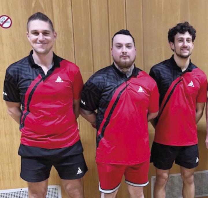 Union Wörschach 1 feierte in der dritten Frühjahrsrunde mit dem 6:3-Sieg gegen Union Knittelfeld den dritten Erfolg in Serie. Von links: Emanuel Wesner, Marcel Neubauer, Marc Friedl.

Foto: o.K.