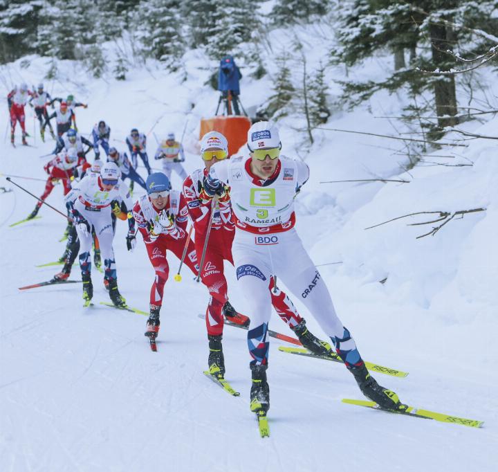 Auf Loipe und Schanze kämpften die Kombinierer in der Ramsau um Weltcuppunkte. 
Foto: Michael Simonlehner