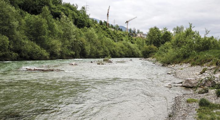 Zwischen Mandling und Haus lotet die Envesta gemeinsam mit der Energie Steiermark drei Standorte für Wasserkraftwerke an der Enns aus.Foto: Martin Huber