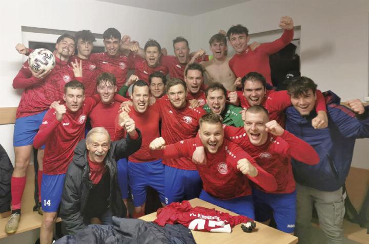 Der Jubel des FC Ausseerland war nach dem Auswärtssieg gegen St. Gallen groß. Foto: FCA