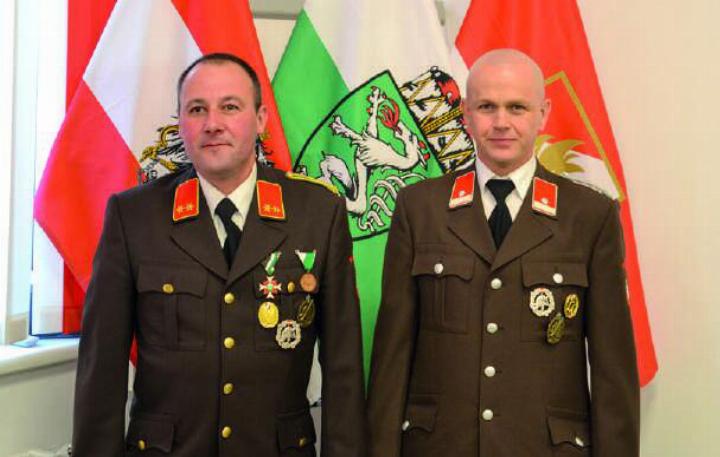 Das neue Kommando der FF Wildalpen: HBI Wolfgang Casari und OBI Robert Gratzl. Foto: Kain