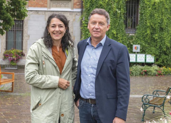 Sprachen sich bei einer Pressekonferenz klar gegen weitern Wasserkraftwerksausbau an der Enns und am Talbach aus: Klubobfrau der Grünen Sandra Krautwaschl und ihr Stellvertreter Lambert Schönleitner. Foto: Ennstaler