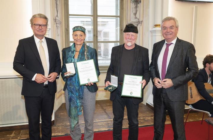 LH Christpher Drexler, Dorothee Steinbauer, Wolfgang Dobrowsky, LH-Stv. Anton Lang (v.l.).