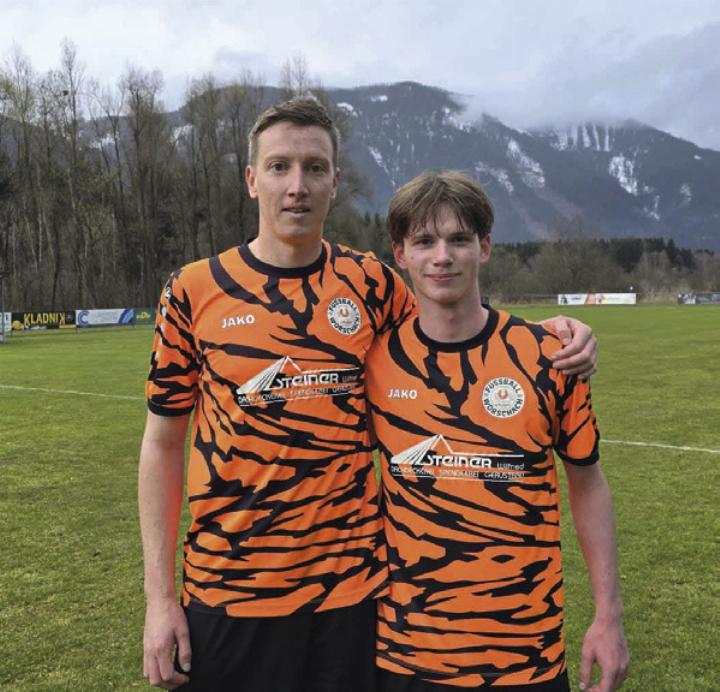 Daniel Adelwöhrer (links) und Rainer Sebastian Grüßer erzielten die Tore beim 2:0-Auswärtssieg von Wörschach gegen ESV Selzthal.