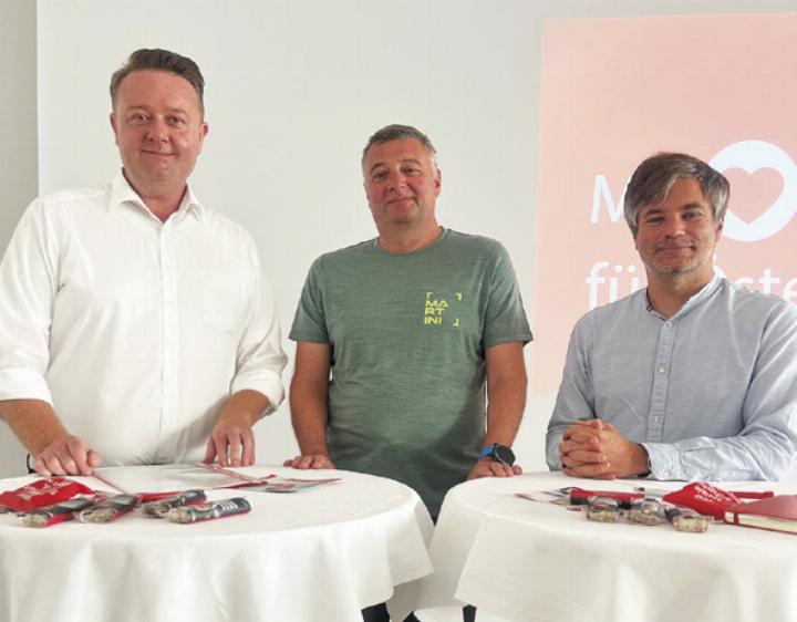 Mario Lindner, Jörg Leichtfried und Wolfgang Moitzi (v.li.) beim Pressegespräch zum Wahlauftakt in Liezen. Foto: SPÖ Liezen