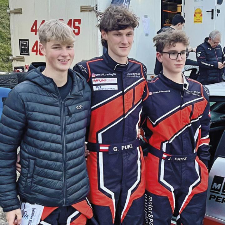 Das Team von motorSportaktiv.at: Max Marzy, Gabriel Pukl, Jonas Fritz (von links). Foto: o.K.