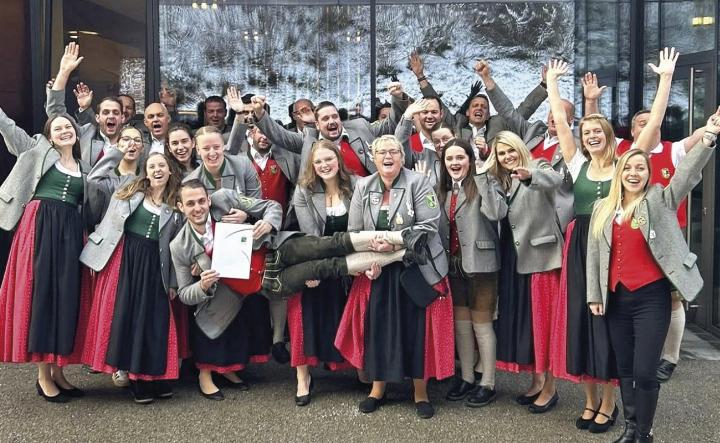 Jubel beim Musikverein Lassing: Die Kapelle holte sich die Tagesbestwertung.

Foto: o.K.