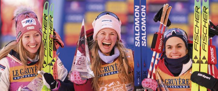 Teresa Stadlober sorgte mit dem 2. Platz bei der Tour de Ski für einen historischen Erfolg im österreichischen Langlaufsport.

Foto: GEPA