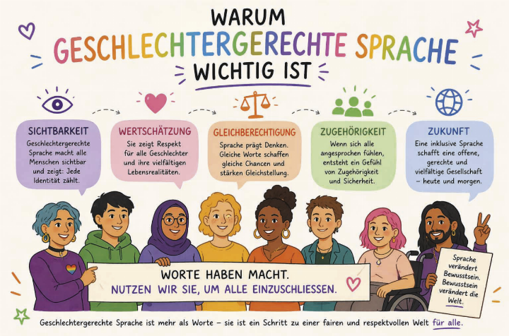 Eine Verdeutlichung, wie wichtig es ist, gendersensible Sprache zu verwenden.