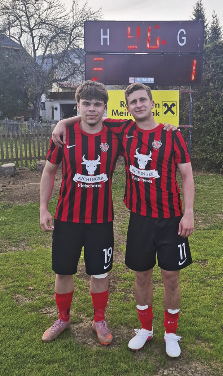 Michael Kraft und Jovan Vlacic erzielten die Tore für Bad Mitterndorf beim 3:1-Sieg gegen ESV Knittelfeld. Foto: ASV Bad Mitterndorf