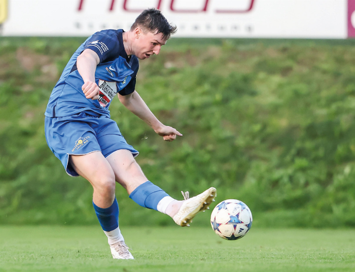 Marcel Lep erzielte im Spiel gegen Wildon mit einem tollen Weitschuss den 1:1-Ausgleich für Schladming.