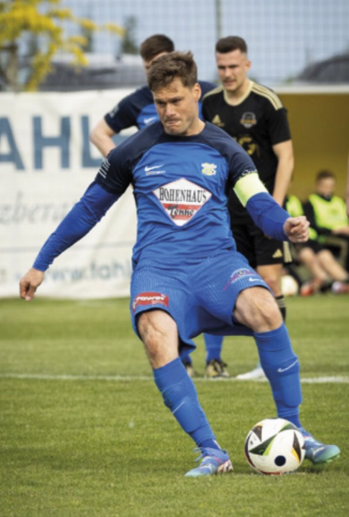 Kapitän Leonhard Ettlmayr erzielte das Tor des FC Schladming bei der 1:2-Auswärtsniederlage gegen Tillmitsch.
Foto: Tim Hofmann