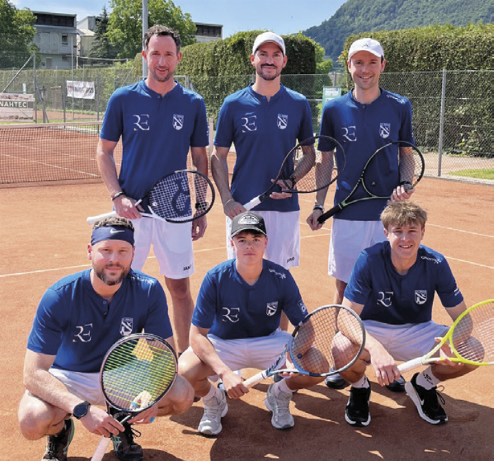 Der ATV Irdning 1 musste sich in der Landesliga B auswärts gegen Wildon mit 3:6 geschlagen geben. Hinten (v.l.): Mario Schmied, Lukas Sieghardsleitner, Alexander Jagersberger; vorne (v.l.): Gerald Fahrnberger, Henrik Köll, Levin Kaiser.

Foto: ATV/Tennis