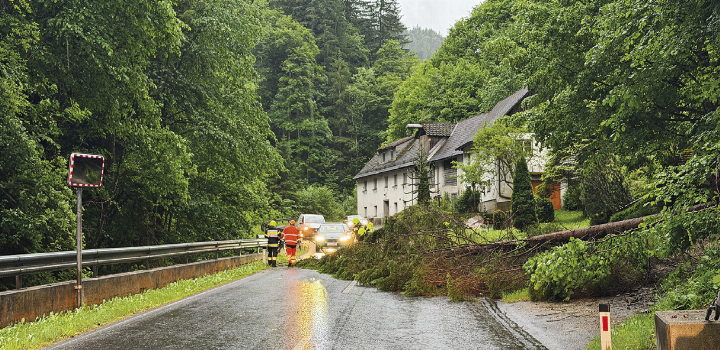 Die FF Rottenmann wurde zu acht Schadstellen binnen kürzester Zeit alarmiert. Foto: OBM Wolfgang Leitner/FF Rottenmann