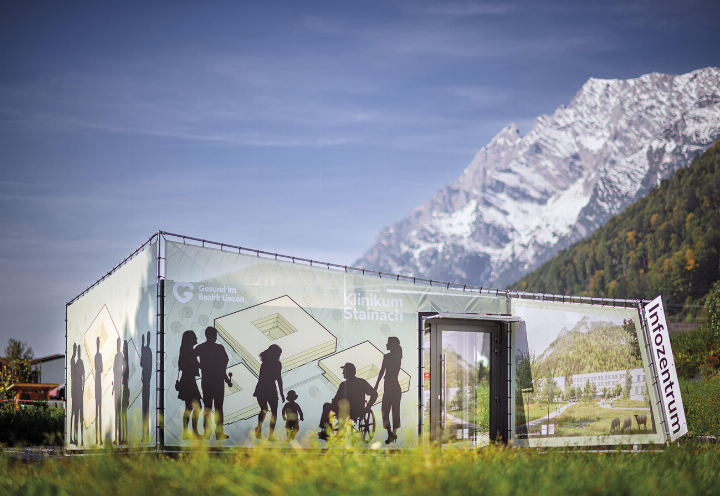 Der Container informierte über die Gesundheitsstrategie nur für kurze Zeit. Diese Woche wurde er abgebaut.

Foto: Christoph Huber