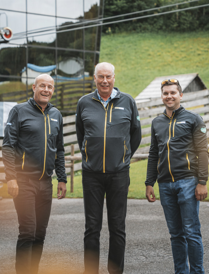 GF Klaus Hofstätter, Anton Schwab und Philipp Hofstätter.
Foto: Hauser Kaibling