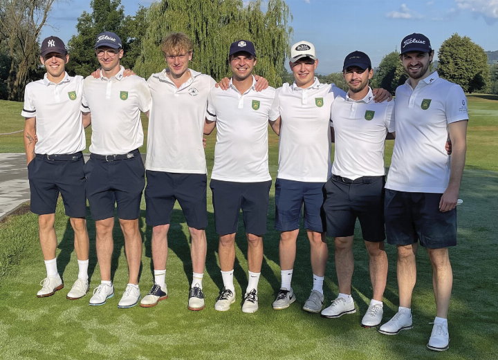 Die Pichlarner Golfer sind trotz verpasstem Aufstieg mit ihrer Leistung zufrieden (v.l.): Julian Marchel, Paul Stuppäck, Arthur Köhler, Niki Flicker, Matthias Jansenberger, Matthias Luidold (Captain), Max Flicker.